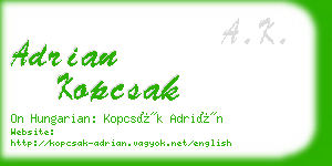 adrian kopcsak business card